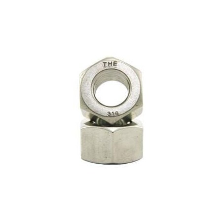 Newport Fasteners Hex Nut, 1/4"-20, 316 Stainless Steel, Not Graded, 15/64 in Ht, 3000 PK 933076-BR-3000